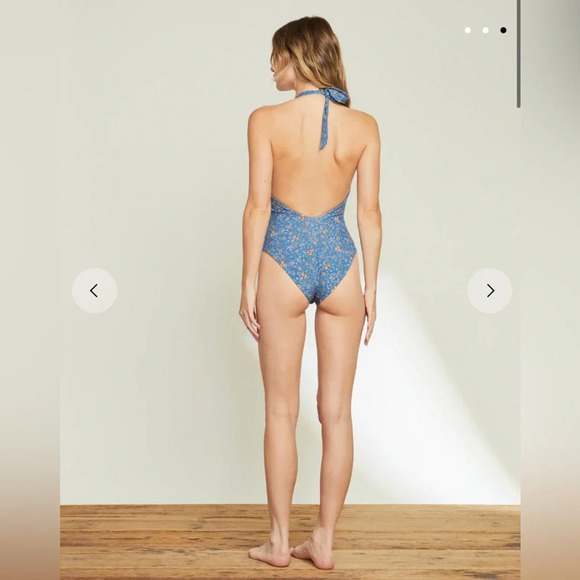 NWT Veronica Beard Salis One Piece Swimsuit in Nottingham Blue Multi Size XS - Picture 4 of 9